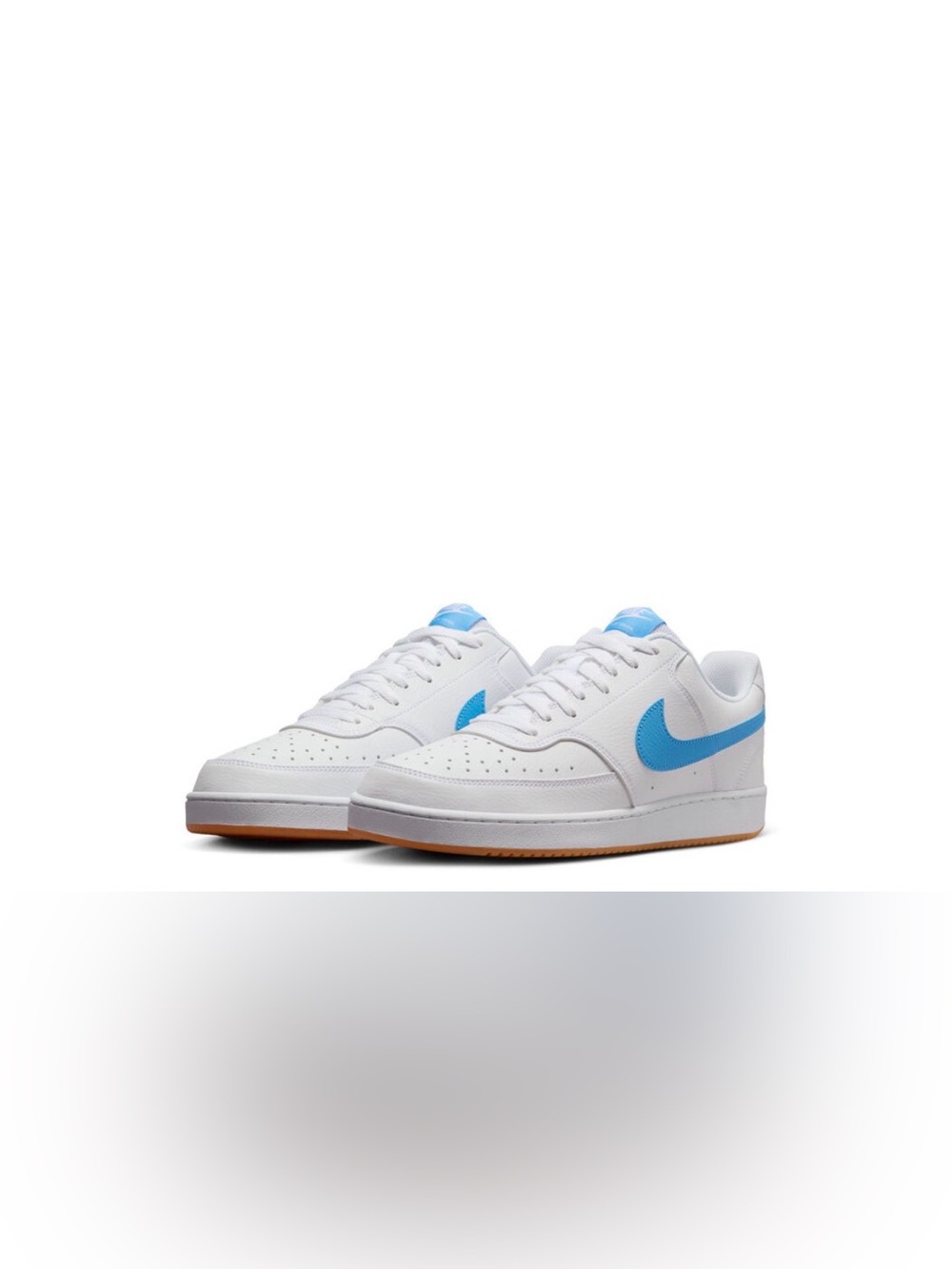 NIKE Men's Court Vision Low Sneakers in Blue and White Size 9